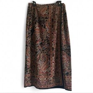 Charter Club Dark Academia Paisley Midi Skirt Size 14